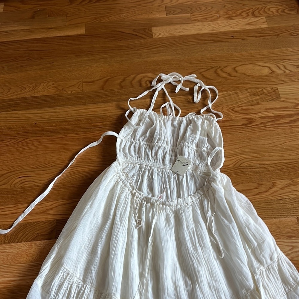 Free People Taking Sides Maxi Dress Size Medium NWT Ivory - Picture 12 of 16